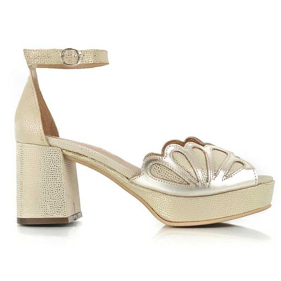 La Leopolda | Sandalias Altas Beige Y Platino Aires