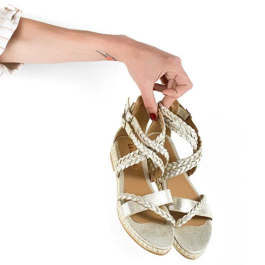 La Leopolda | Sandalias Dinesh Beige Metalizado