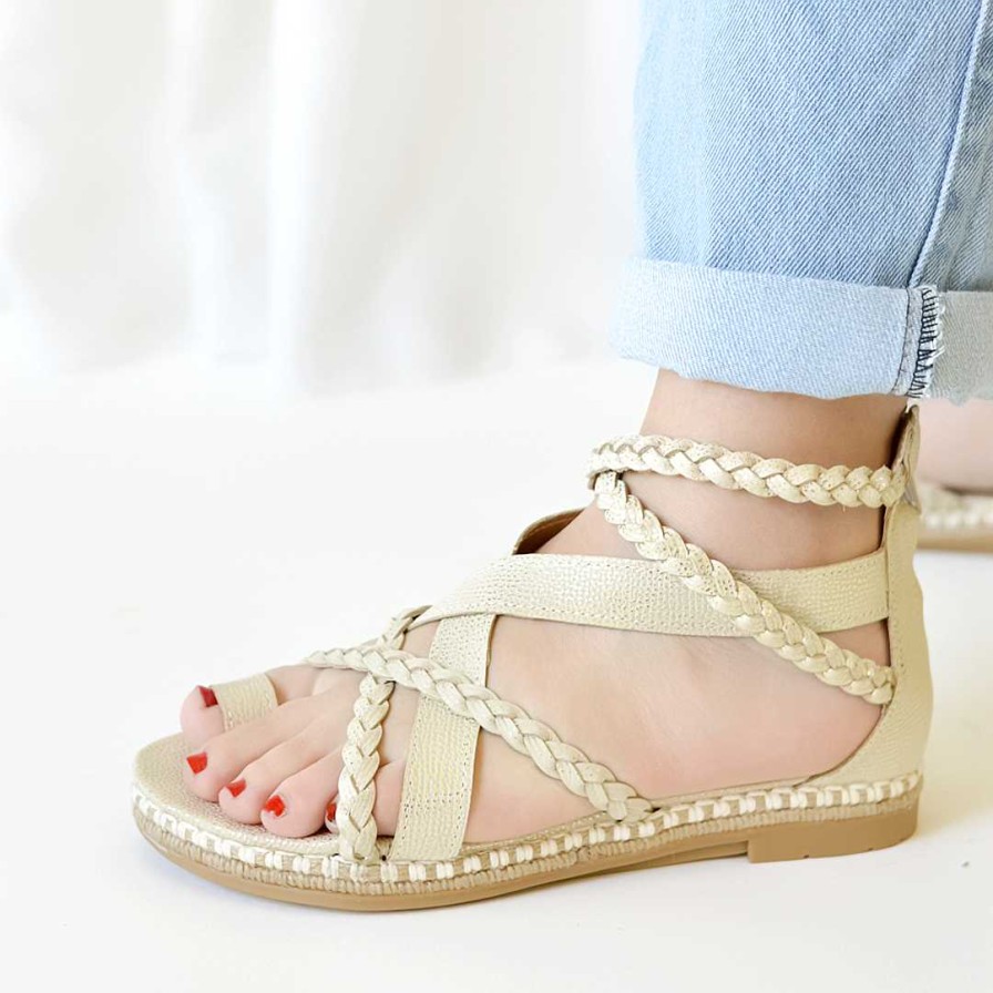 La Leopolda | Sandalias Rajesh Platino Beige