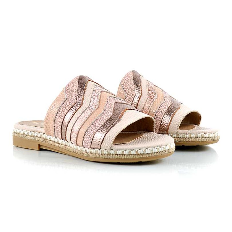 La Leopolda | Sandalias Delta Mix Beige Y Rosa