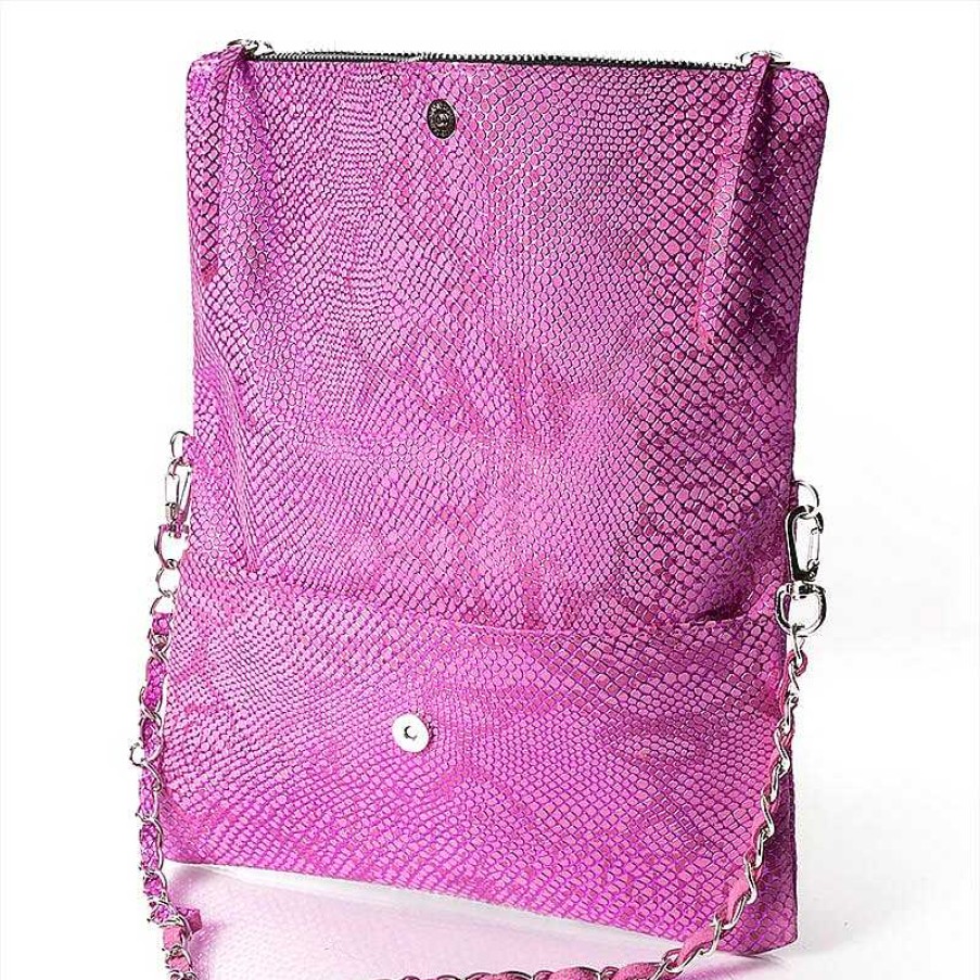 La Leopolda | Cartera Bandolera Huella Fucsia