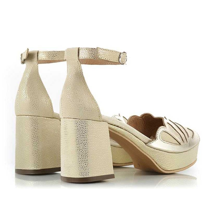 La Leopolda | Sandalias Altas Beige Y Platino Aires