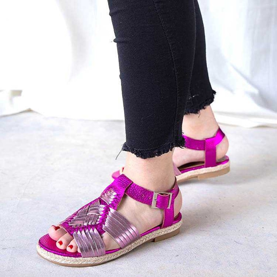 La Leopolda | Sandalias Nectar Fucsia Metalizado